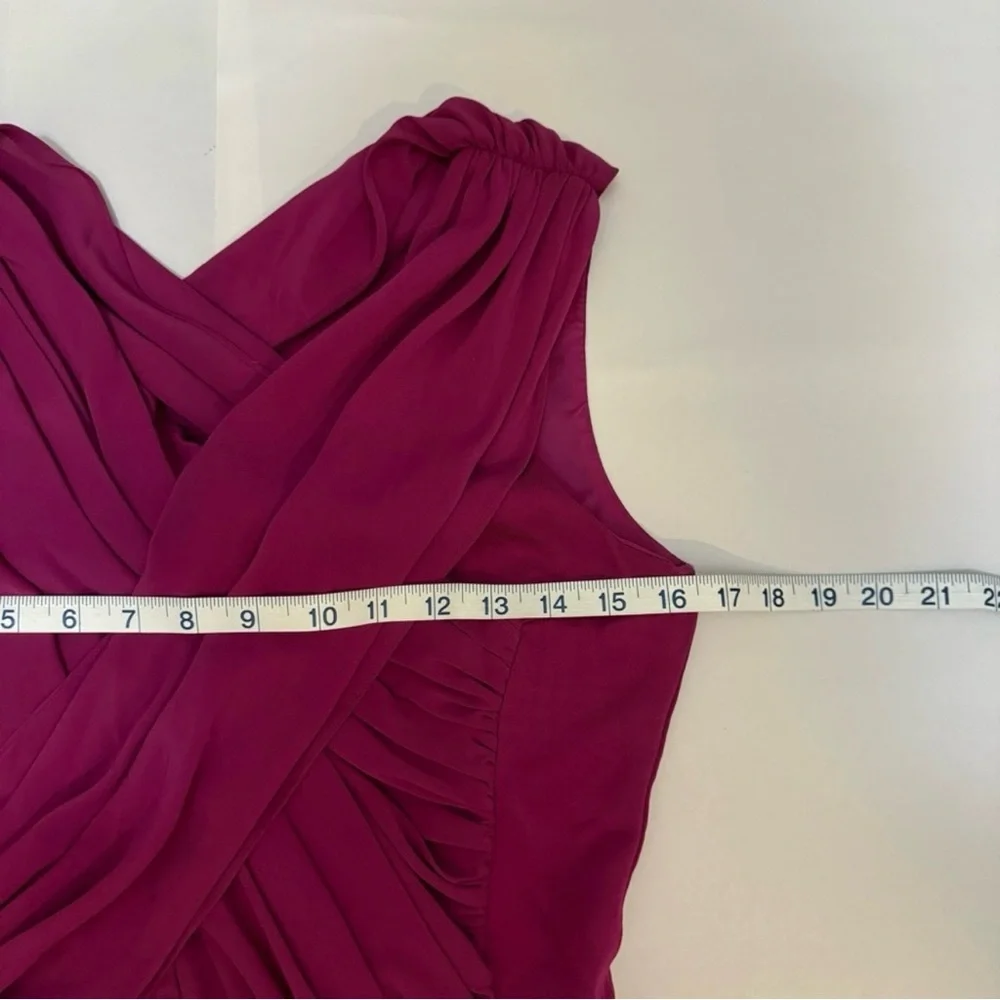 Reiss | Harmony Ruched Pocket Sleeveless Dress Pink Purple Size 4 - Picture 5 of 10